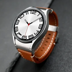 Quick Fit Leather Strap For Samsung Galaxy Watch 7/6/5/4 40mm 44mm 6/4Classic 47 43mm 42mm 46mm No Gaps For Watch 5Pro 45mm Band