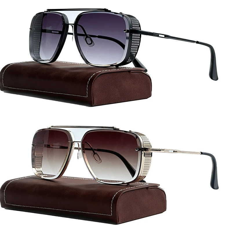 Punk Sonnenbrille Für Männer Übergroße Steampunk Sonnenbrille Frauen Trendy Platz Mode Gläser Gafas De Sol Hombre Zonnebril Heren – Detail 1