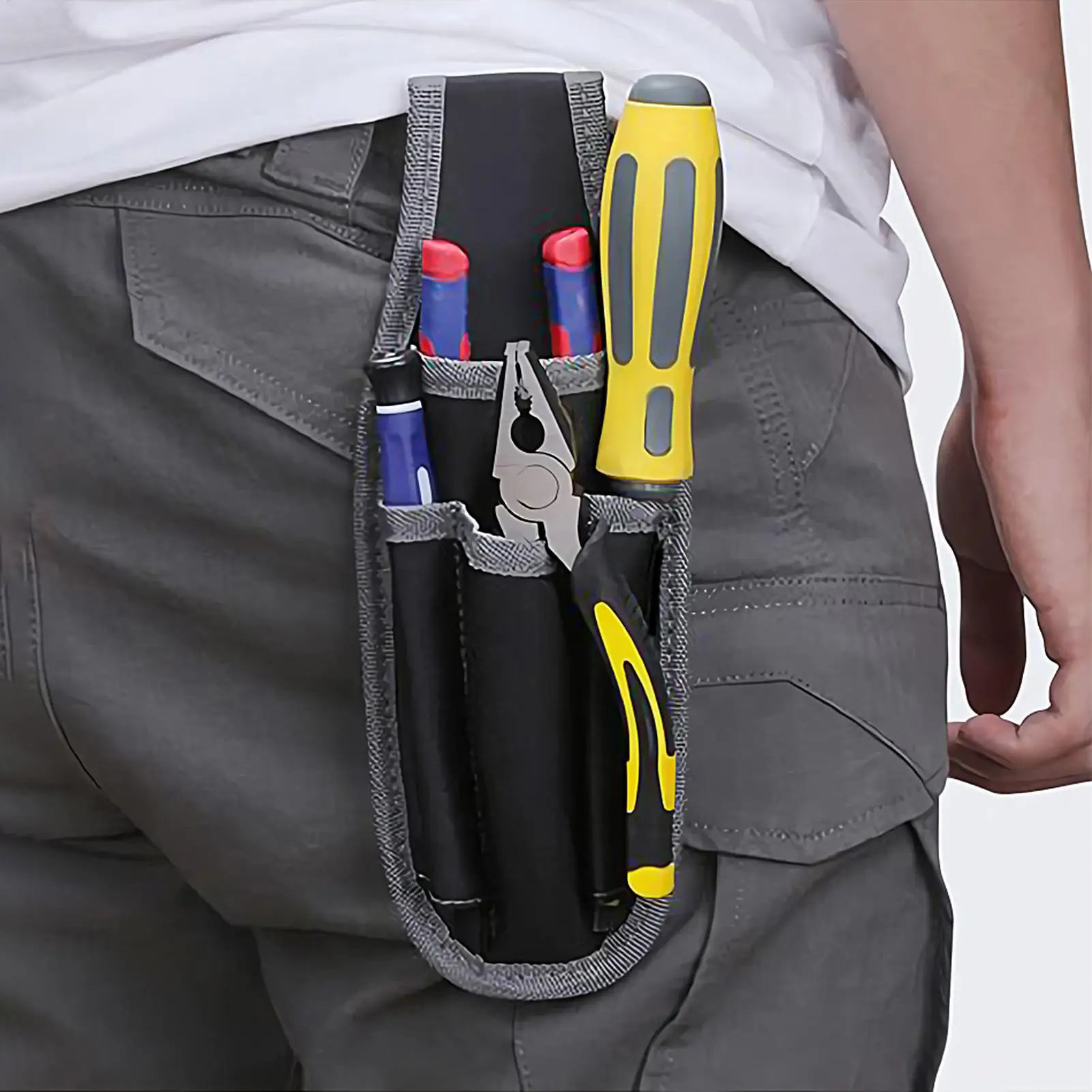

Маленькие портативные сумки для инструментов на пояс, сумка для гаджетов, сумка для инструментов для электрика, прочный многофункциональный набор инструментов из полиэфирной ткани