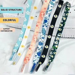 New 1 Pair Rope Shoe Laces Flower Shoelace for Sneakers Strap Sports Shoelaces for Shoes Accessories