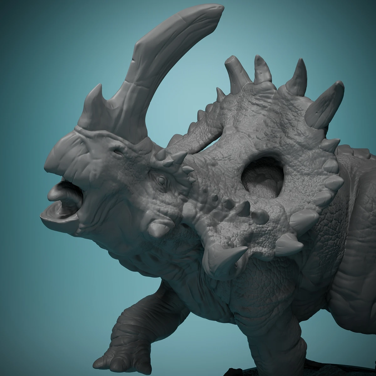 Sinoceratops-Tampo miniatura Alpha D & D, miniaturas de resina, perfeito para jogos de mesa e RPG em miniatura pintada à mão