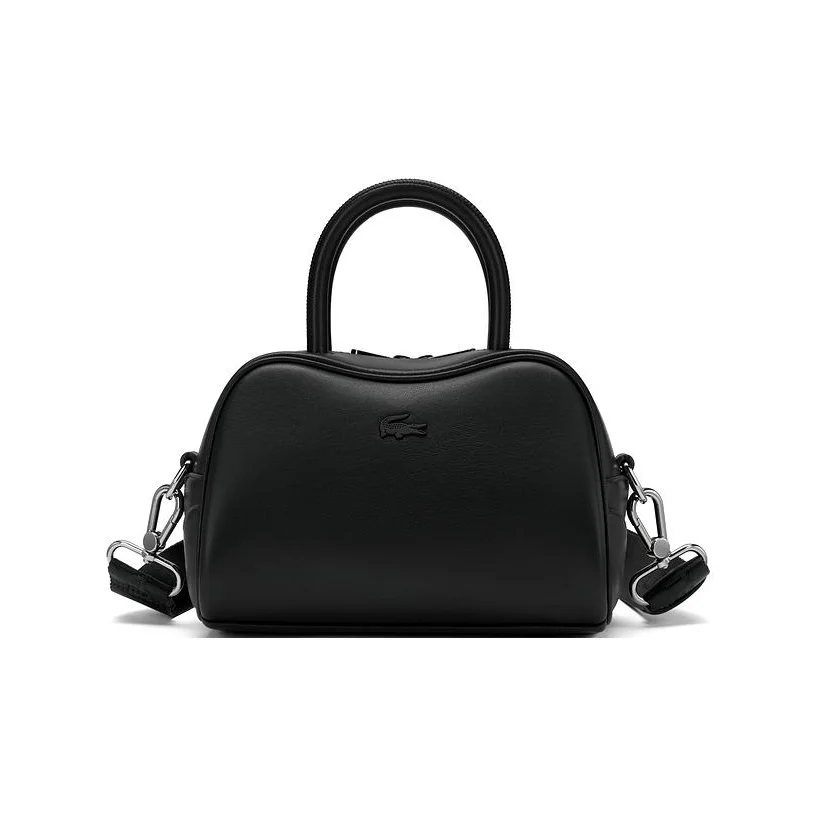 Bolsa de ombro feminina média LACOSTE em material misto, preta