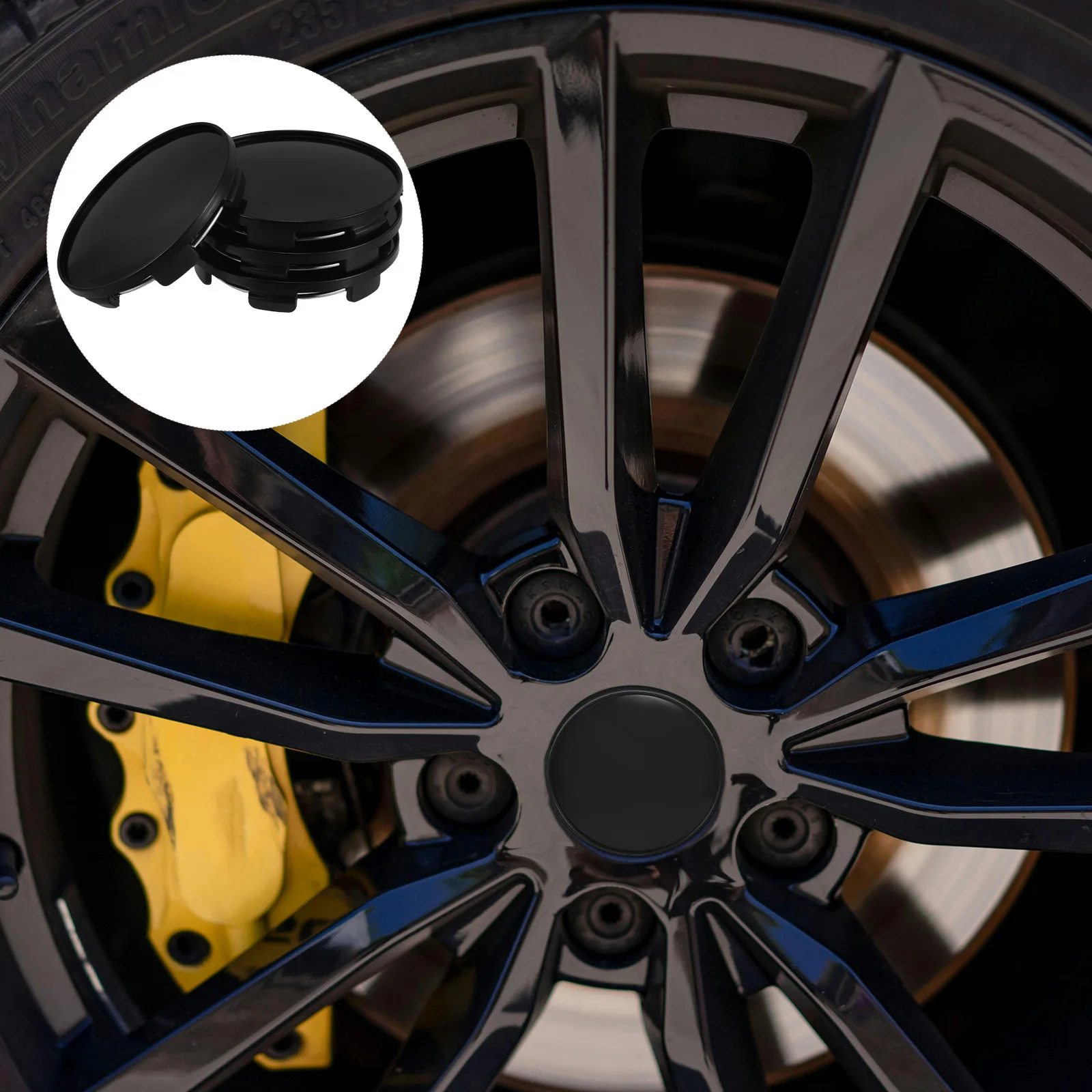 

4Pcs Car Wheel Hub Caps ABS Chrome Center Covers Modified Rim Hub Cap Replacement Wheel Covers ABS Center Caps