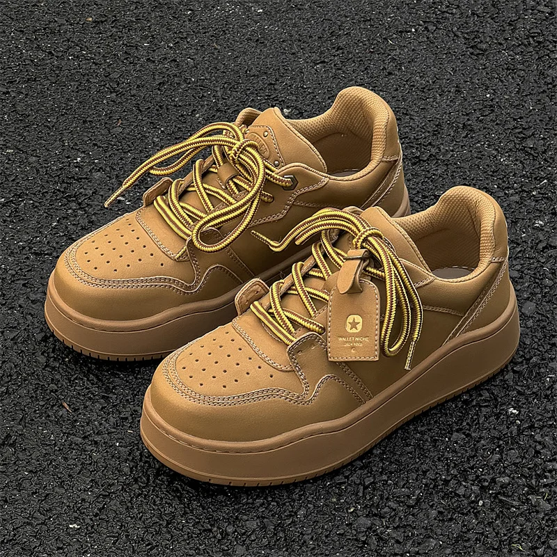 Unisex Fashion Sneakers Women Shoes for Men Tennis Retro Y2K Brown Punk Skateboard Shoes Designer Couple Sports Casual Shoes