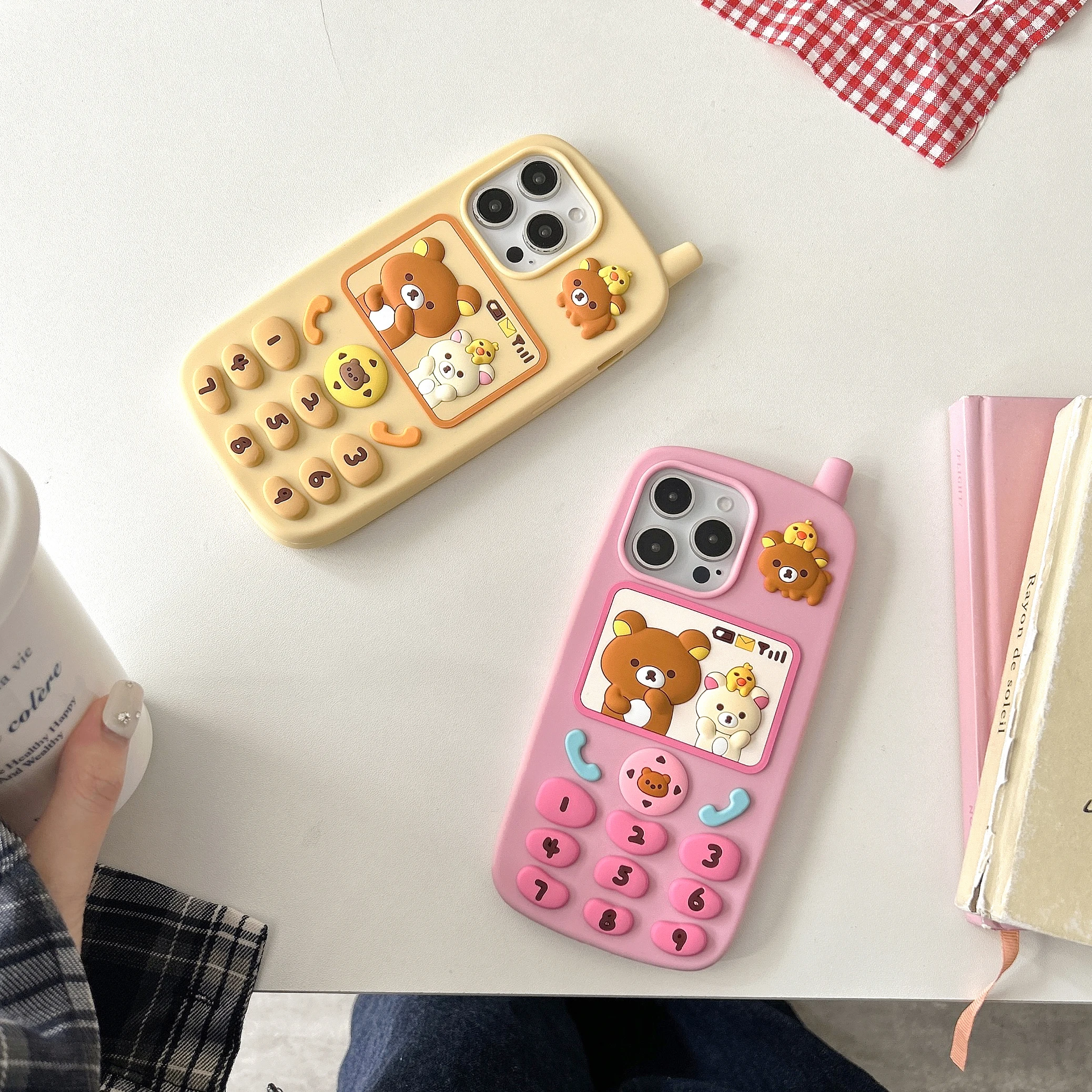 Funny Mobile Shape Soft Silicone For iPhone 12 13, 14, 15 16 Pro Max 3D Cute Cartoon Animal, Cell Phone Case, Back Cover, Shell