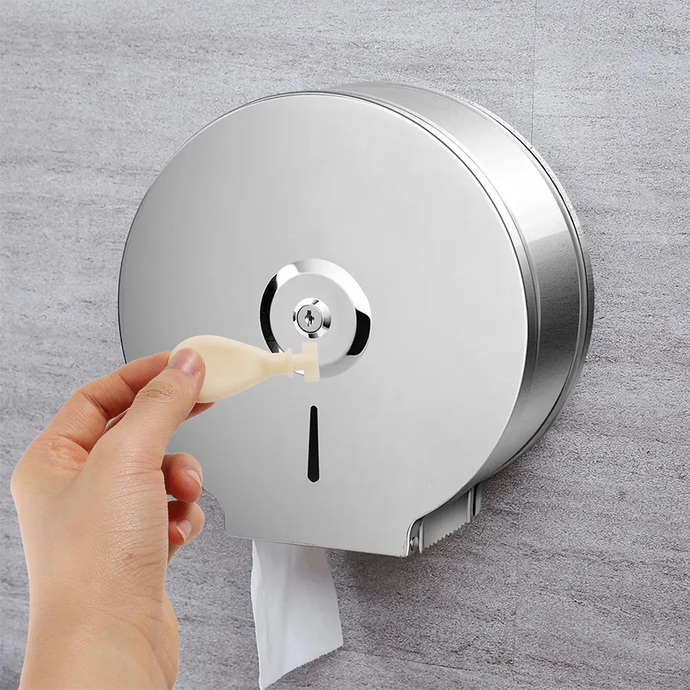 4Pcs Tissue Box Key ABS Plastic Toilet Paper Organizer Key Paper Towel Dispenser Lock Core Replacement for Commercial