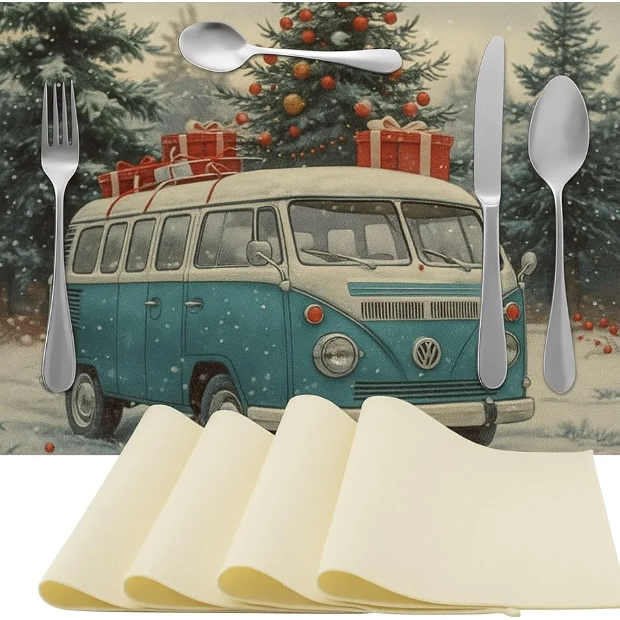 16 Pieces Sublimation Blank Placemats Mats White Burlap Washable Placemats for Dining Tables Birthday Party Wedding DIY Table M