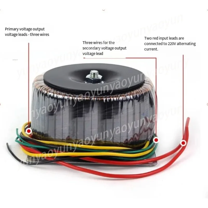 300W Toroidal Amplifier Power Transformer DIY Repair Accessory Dual Output Voltage 12V 24V 36V 38V Audio Power Supply