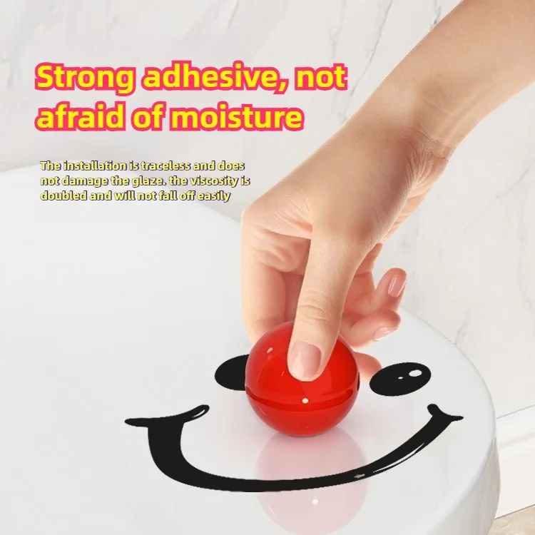 

Smile Face Ball Toilet Lid Lifter Handheld Clown Anti Dirty Device Bathroom Home Decor Seat Cover Opener Creative accessories