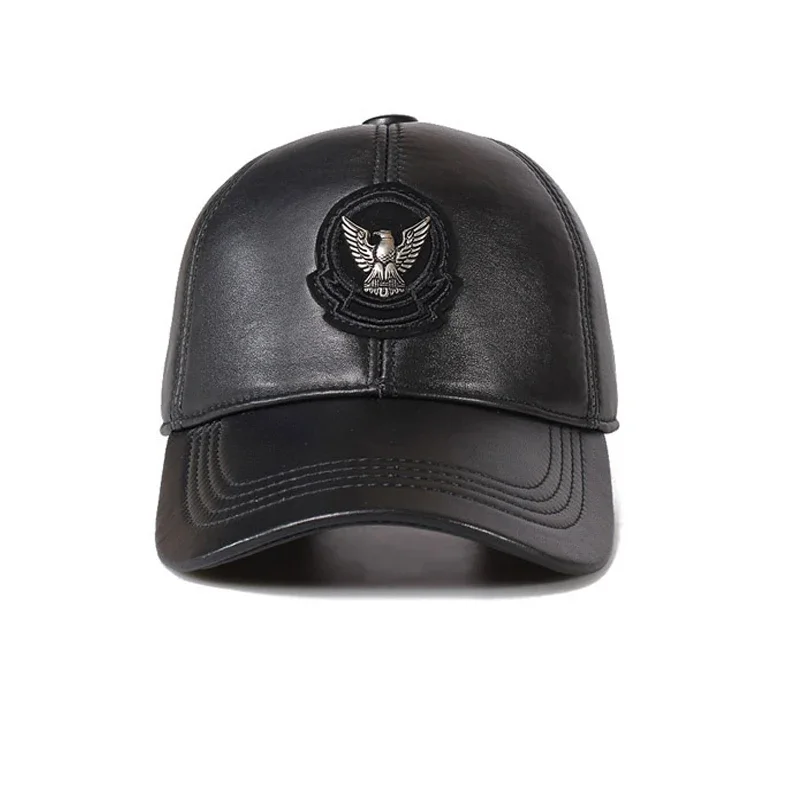 

Эксклюзивные бейсболки из натуральной кожи 2026 года для мужчин/женщин и молодежи, с изображением орла, в стиле хип-хоп, повседневные, из овчины