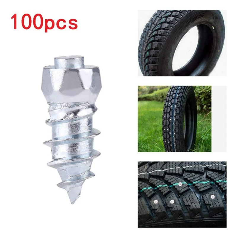 300PCS 12Mm Tire Studs Carbide Screw Snow Spikes Anti-Slip Anti-Ice For Car/SUV/ATV/UTV Car Tire Stud