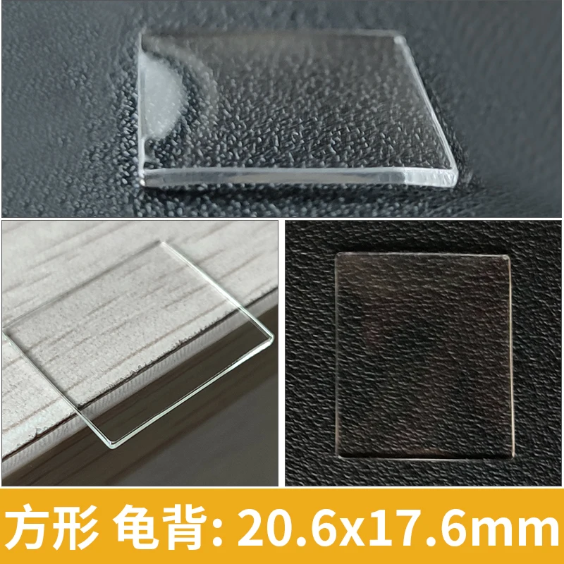 Para reloj de tanque Cartier, espejo cuadrado con parte trasera de tortuga, doble puente, barril de vino, cubierta de reloj de cristal mineral, piezas de repuesto