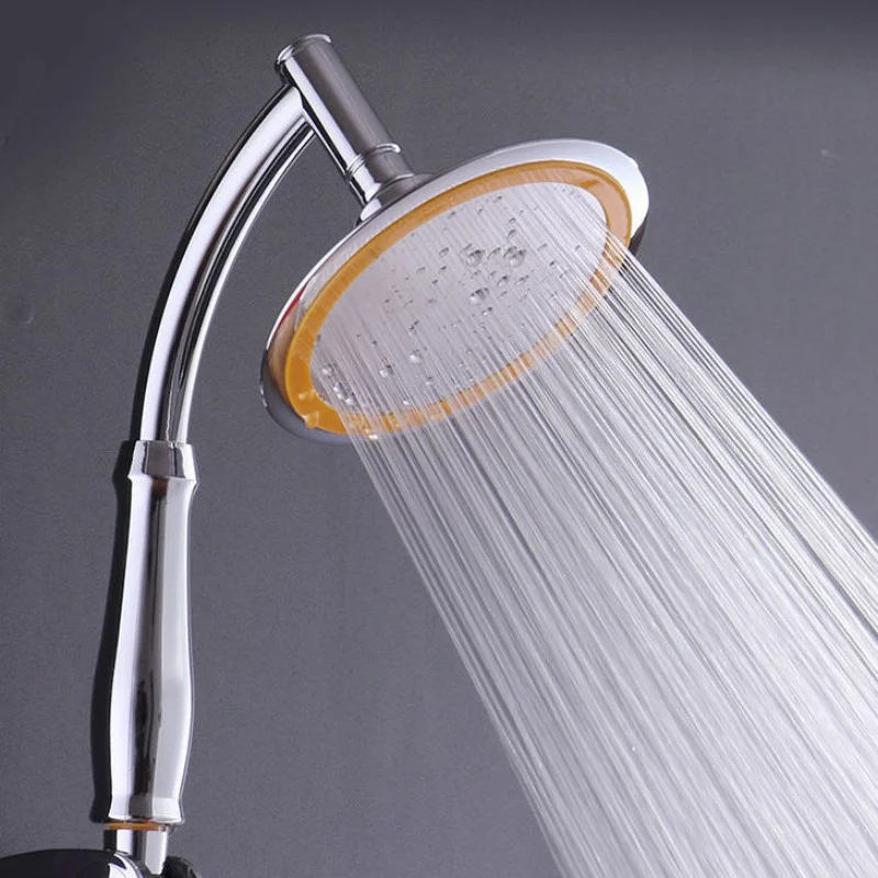 

High Pressure Adjustable 360° Swivel 6 Inch Dual Use Shower Head – Round Rain Shower with Handheld,Wall Mounted Bathroom Sprayer