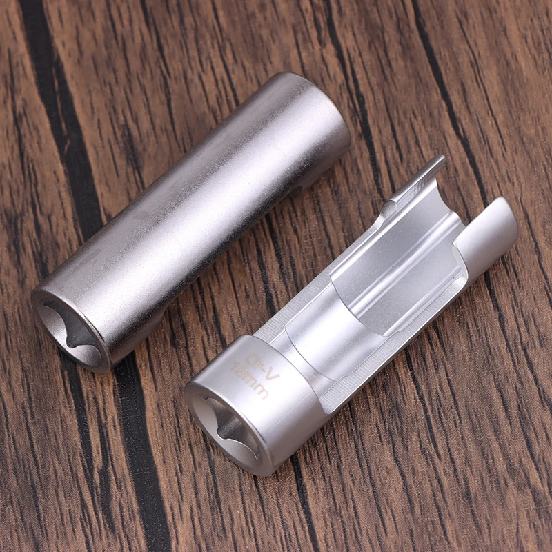 17/19mmDiesel Tubo iniettore carburante Apertura esagonale Manicotto di rimozione Sensore di ossigeno Chiave Manicotto per tubi Attrezzature per officina Utensili manuali