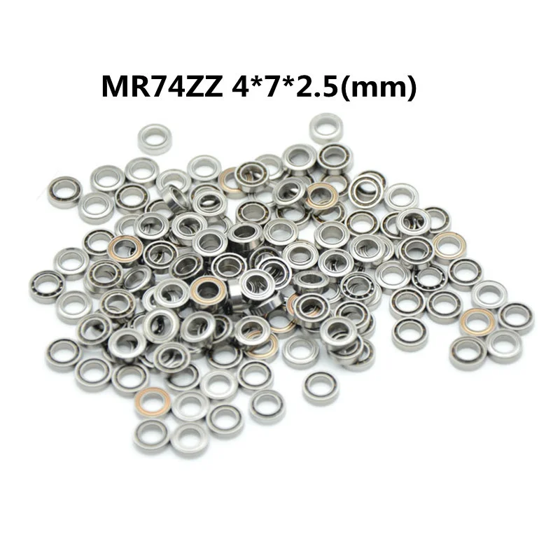 Miniaturowe łożyska kulkowe MR74 ZZ MR74ZZ ABEC-3 4 x7x2. L-740ZZ 5mm MR74ZZ,, 2.5,, 4*7 * mm