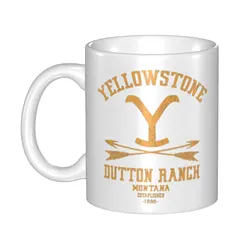 Yellowstone Dutton Ranch Creative Coffee Cups and Mugs 11 oz Fashion Ceramic Mug Tea Milk Cocoa Cup Unique Office Gift