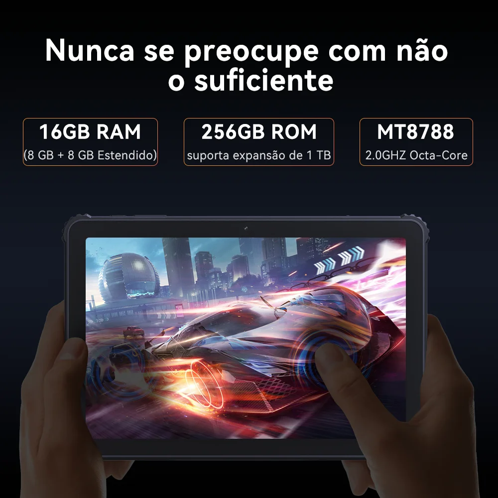 Imagem -06 - Cubot-tab Kingkong Tablet Robusto 10.1 Fhd Mais 16gb Mais 256gb Octa-core Android 13 Ip68 Ip69k 10600mah 4g pc