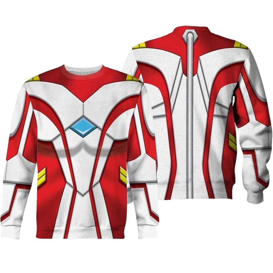 Ultraman Tiga Cosplay Hässlicher Weihnachtspullover 3D-Druck Rundhalspullover für Männer Frauen Jungen Mädchen Anime Weihnachtsfeiertags-Party-Pullover – Detail 4