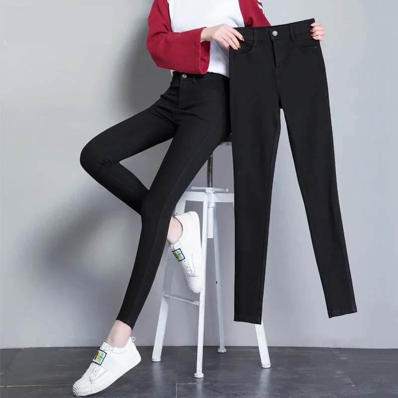 

Ladies Fashion Streetwear Elastic Pencil Pants Women Bottoms Pants Woman Slim-Fit Skinny Trousers Female Girls Clothes BVyK956