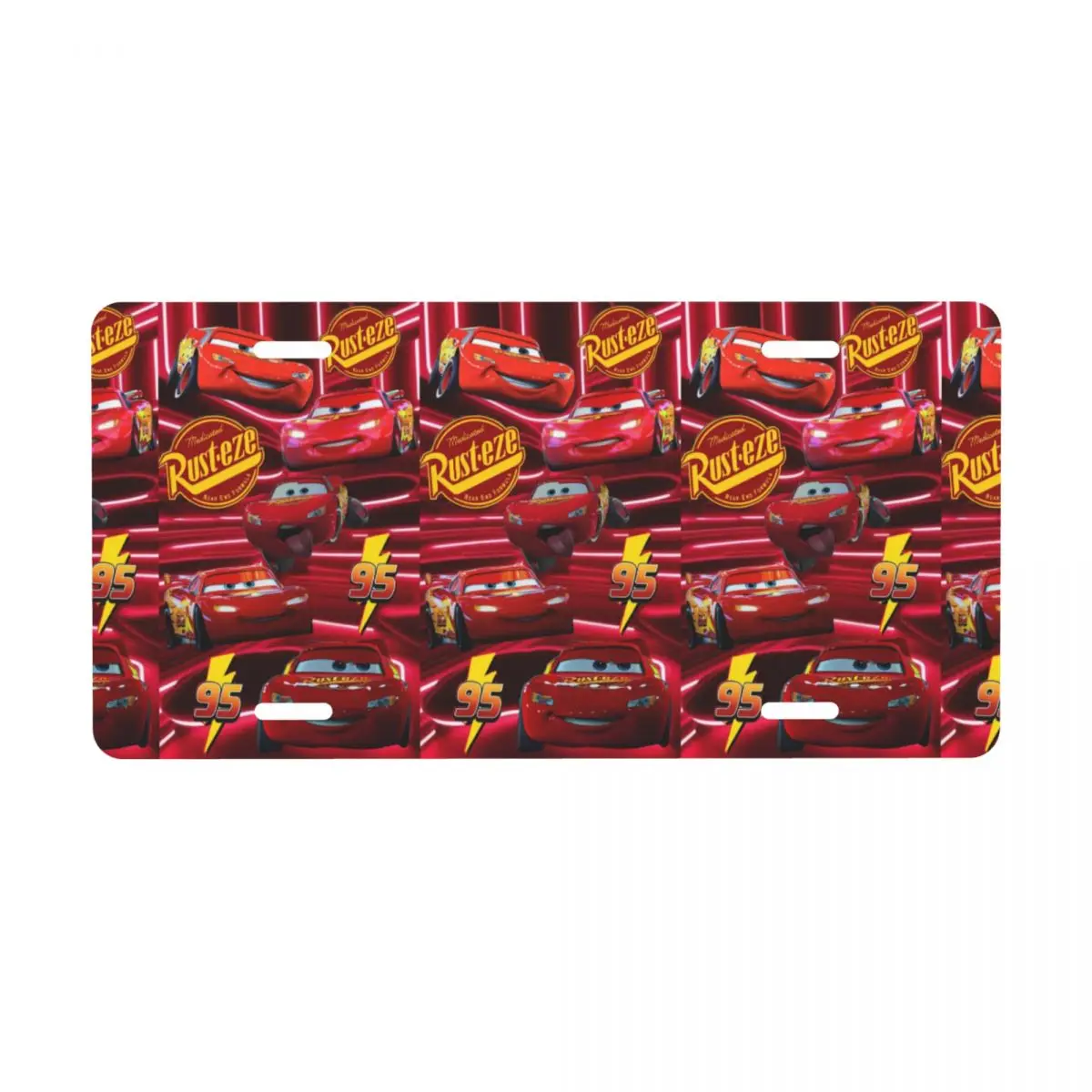 

Изготовленная на заказ крышка номерного знака Lightning McQueen, косметическая бирка, узор автомобиля, декоративный передний номерной знак автомобиля 12x6 дюймов