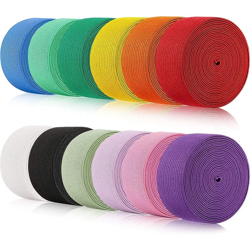 5/10Meter Colorful Elastic Band Folding Elasticity Cord Stretch Band Elastic Knitted Flat Elasticity Band for Sewing Crafts DIY