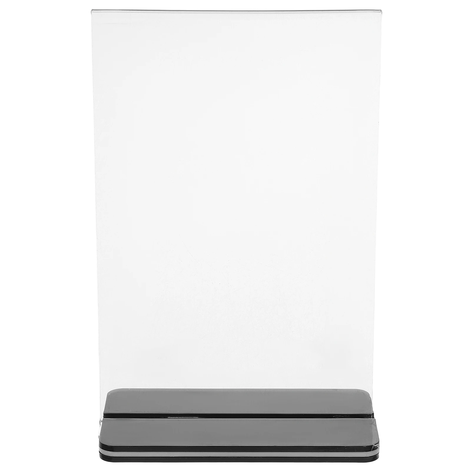 

3pcs T Shaped Acrylic Display Stand 150x100mm Black Base Menu Sign Holder for Restaurant Office Home Store Dual Sided Price Tag