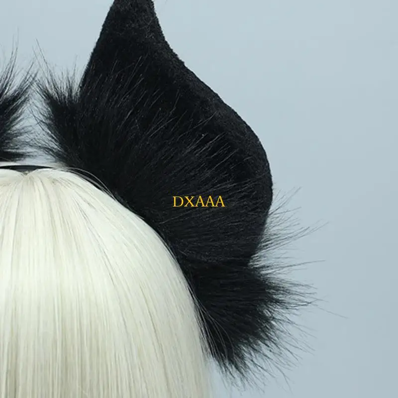 

DXAA Bat Wolf Ears Headbands Headwear Furs Ear Headbands Animal Furry Ears Hair Hoop