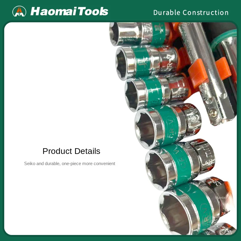 HaoMai Juego de bujes de marco de plástico de 12 piezas, kit combinado de serie de herramientas de cinturón verde
