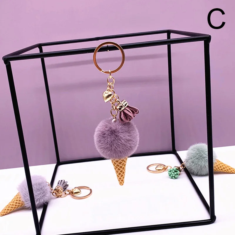 Ice Cream Plush Keychains for Bags and Accessories