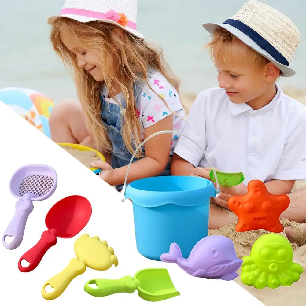 

Kids Beach Toy Set Baby Sand & Water Play Kit with Bucket Shovel Rake Watering Can Summer Outdoor Sandbox Tools for Toddlers
