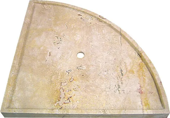 

Custom Size High Quality Natural Stone Beige Travertine Marble Bathroom Square Shower Tray
