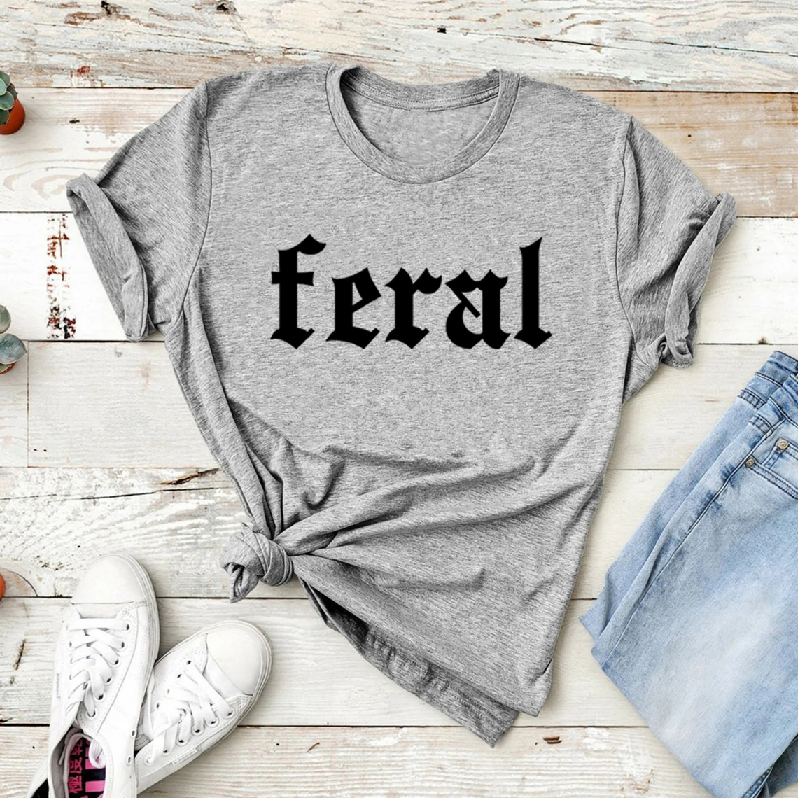 تي شيرت Feral للجنسين مضحك تي شيرت مضحك إقتباس تي شيرت Feral تي شيرت عادية كم قصير جرافيك تي شيرت راعية البقر تي شيرت الشارع الشهير