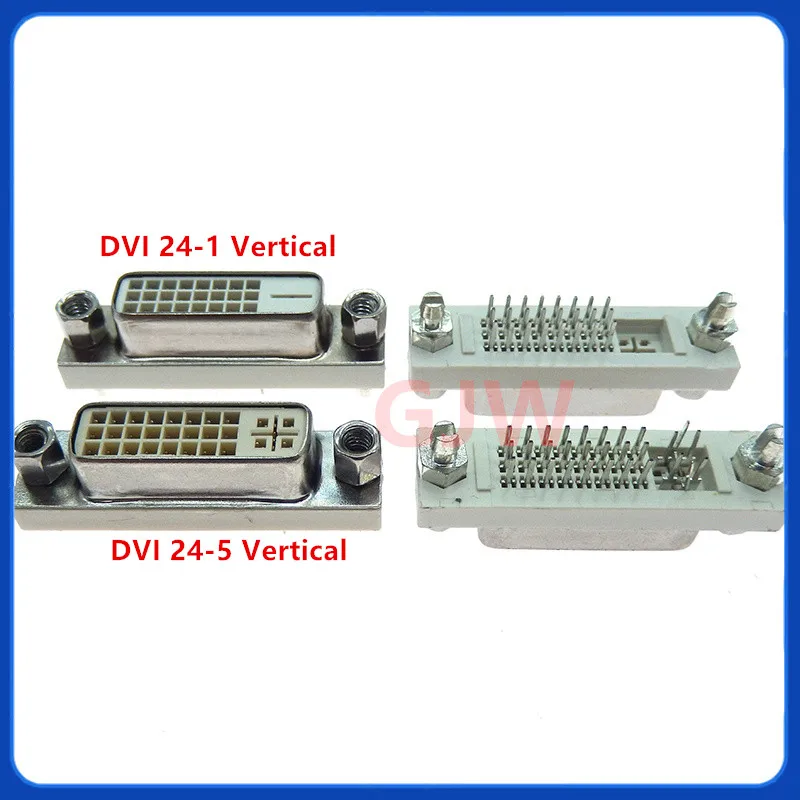 2PCS DVI24+5 DVI24+1 Solder-wire Male/Female Header DVI-I Connector Bent Female-header 90-degree DVI Adapter Plug Terminal