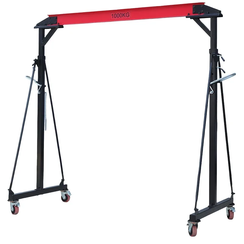 1/2 Ton Small Gantry Crane Detachable and Movable Lifting Gantry Crane Trackless Simple Winch Lift Hoist