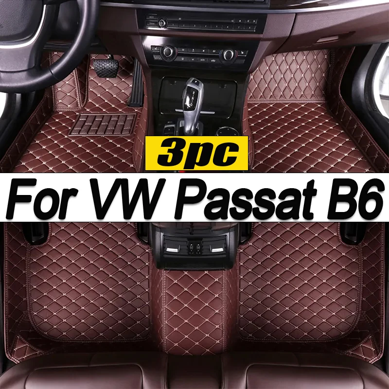 

Кожаные автомобильные коврики на заказ, коврики для Volkswagen VW Passat B6 2007 2008 2009 2010 2011, коврики, накладки для ног, аксессуары