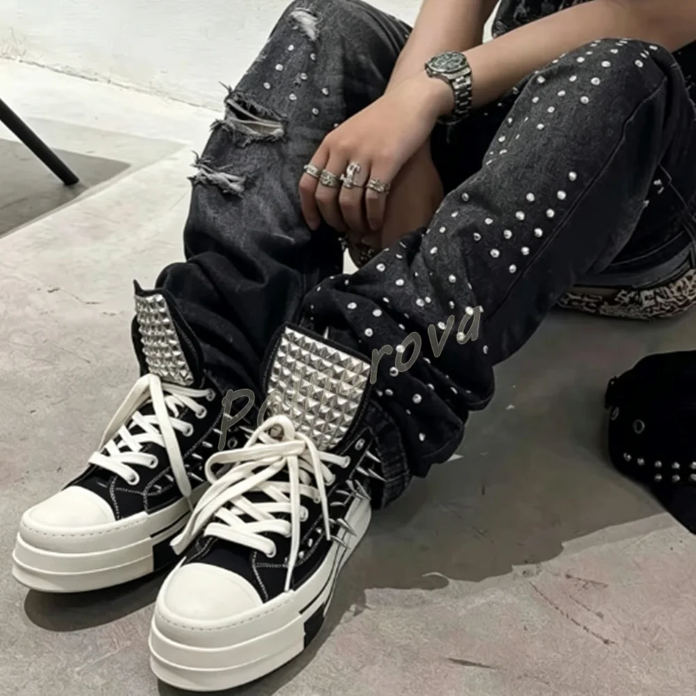 Women'S Shoes Y2K - Sapatos femininos estilo punk com tachas