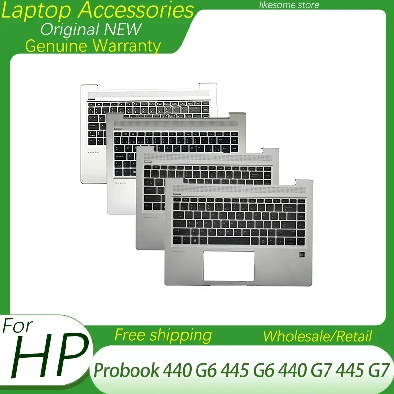 

New US Latin Spain Keyboard For HP Probook 440 G6 445 G6 440 G7 445 G7 Laptop Palmrest Upper Cover with Backlight keyboard