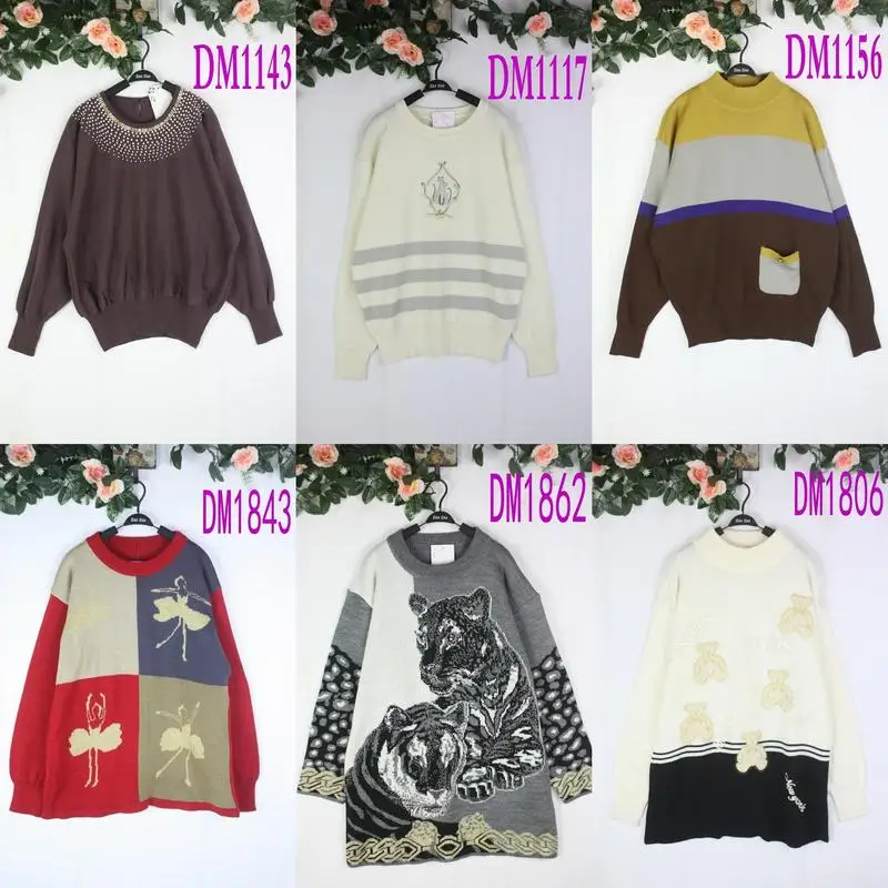 

Feng Vintage Wool Overhead Korean Version Autumn Winter Women's Sweater Sweet Sle Thiened Long Sve Regular Length