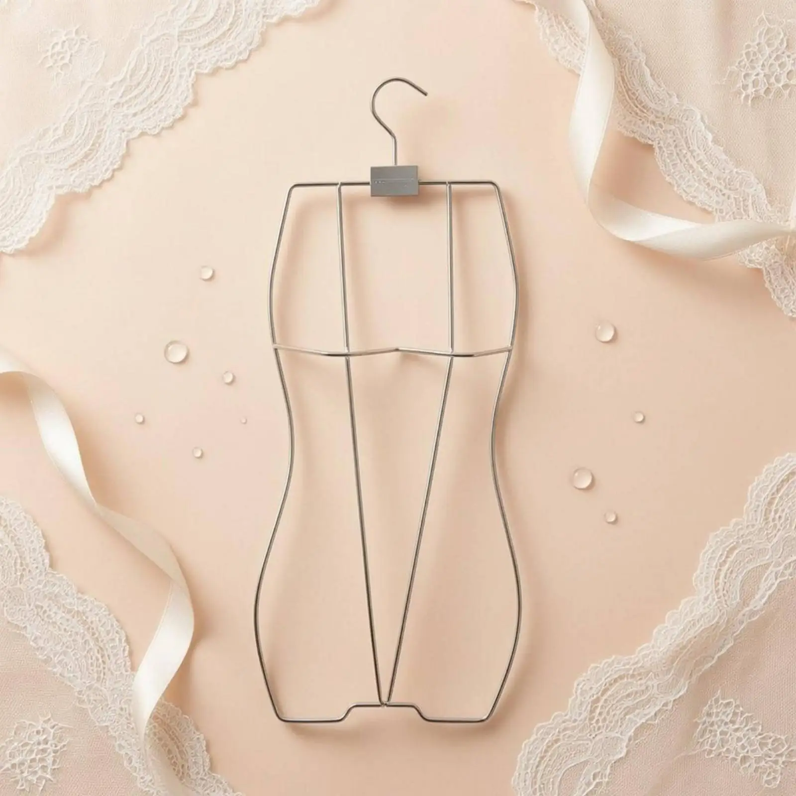 Metal Swimsuit Display Hanger Body Shaped Clothes Hanger for Wardrobe Contoured Frame Organizer view 4