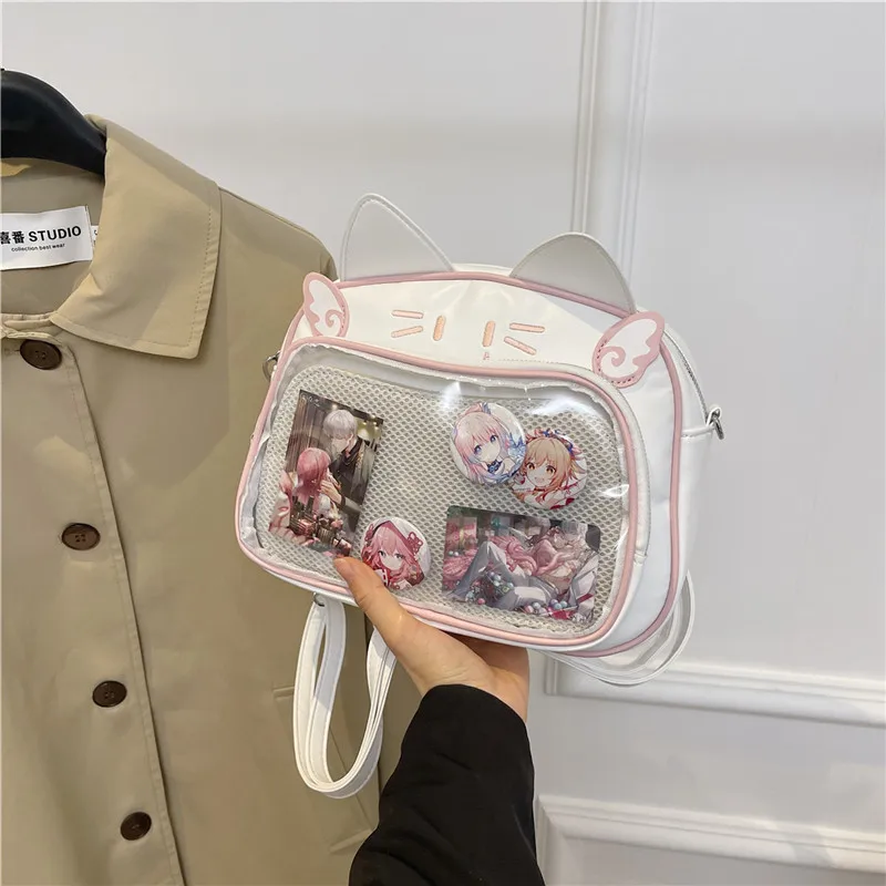 Japanese Kawaii Itabag Women New 2024 Transparent Backpacks Women Large Capacity Ita Backpack School Bags For College Student JK