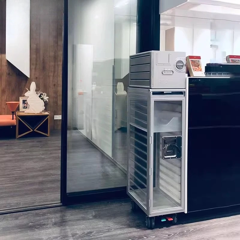 Type storage cabinet Bedroom locker Organizing cabinet Household mobile trolley