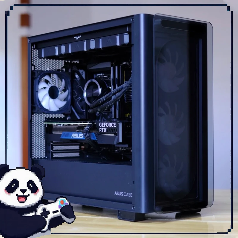 

Мини-футляр A23 Matx с задней вилкой поддерживает видеокарту с водяным охлаждением на 360 градусов, 3 стороны, пылезащитный боковой прозрачный чехол для настольного ПК