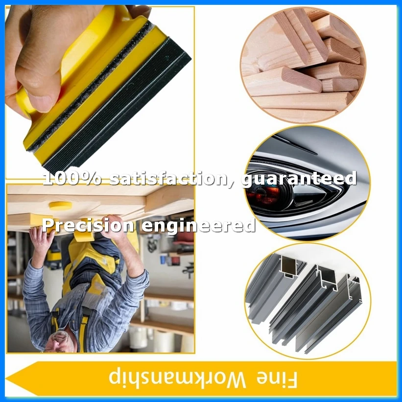 

16 PCS Hand Sanding Block Set - Hook and Loop Soft and Foam Material Assorted Sanding Pad Hook Backing Plate-A79U