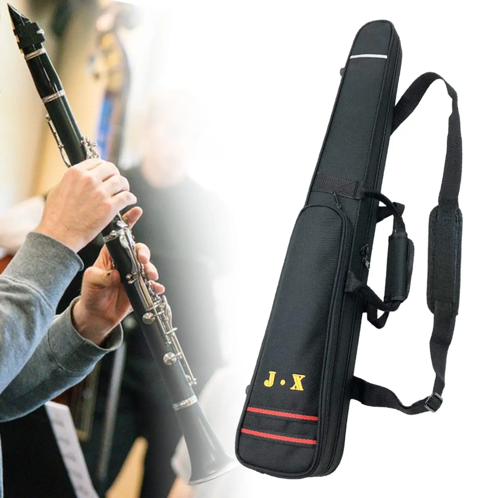 

Clarinet Carry Case Portable Canvas Carry Handle Clarinet Gig Bag Lightweight