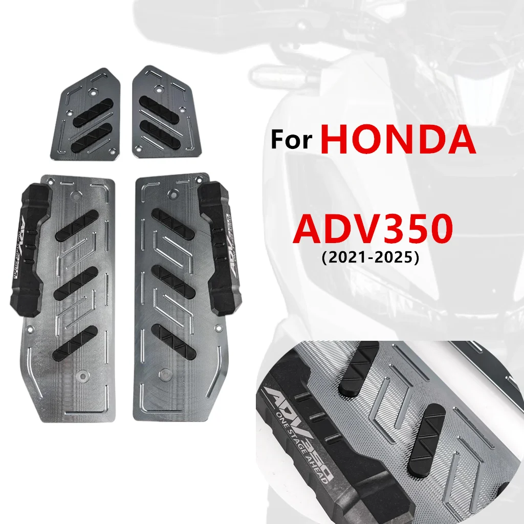 

Motorcycle Footrest Rubber Anti Slip Footpads Aluminum Alloy Pedal CNC Accessories For HONDA ADV350 2021-2025