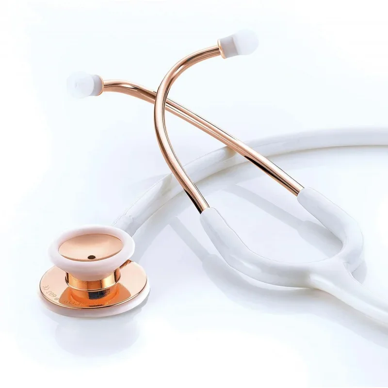 603RGW Adscope Model 603 Premium Stainless Steel Clinician Stethoscope with Tunable AFD Technology, Lifetime Warranty, Rose Gold