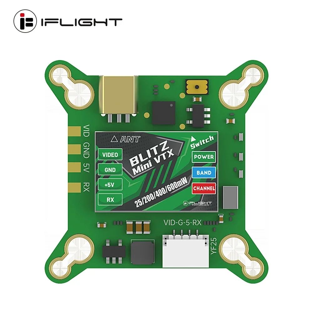 

IFlight SucceX Mini Force 5,8 ГГц 600 мВт VTX Регулируемый с разъемом MMCX для радиоуправляемого FPV дрона