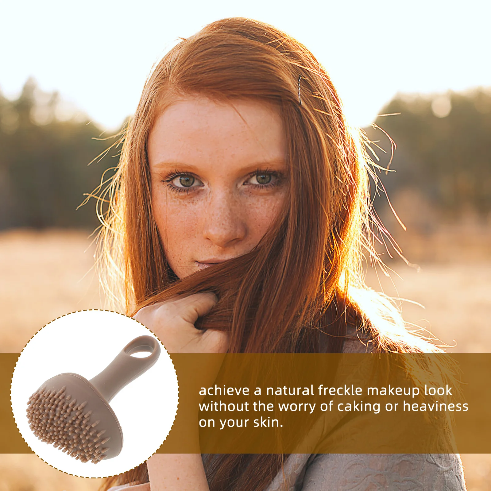 Waterproof Silicone Freckle Stamp Tool Brown Fake Freckle Pen for Temporary Face Freckles Makeup Natural Finish