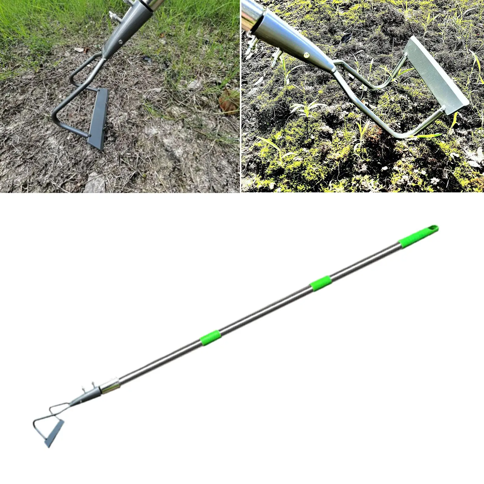 Heavy Duty Weeding Hoe Lightweight Steel Tool Adjustable Long Handle for Garden and Yard Care