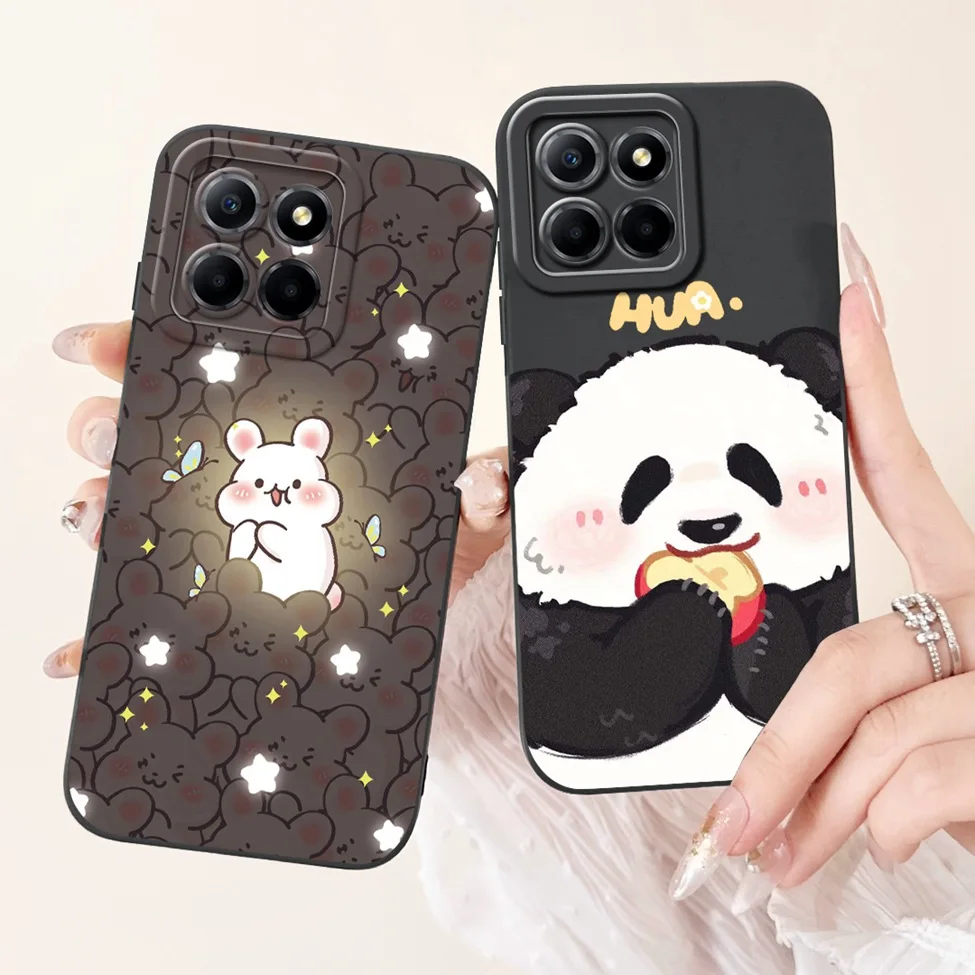 For Honor X6 X6a X6b Case Cover Silicone Cute Cartoon Cat Girl Luxury Flower Shockproof Phone Case For Honor X6a Back Cover Boys